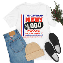 Load image into Gallery viewer, Cleveland News $1000 Prize Vintage Ad T-shirt
