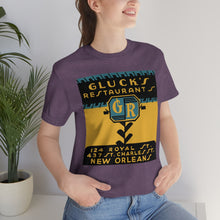 Load image into Gallery viewer, New Orleans: Gluck&#39;s Restaurant Vintage Ad T-shirt
