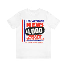 Load image into Gallery viewer, Cleveland News $1000 Prize Vintage Ad T-shirt
