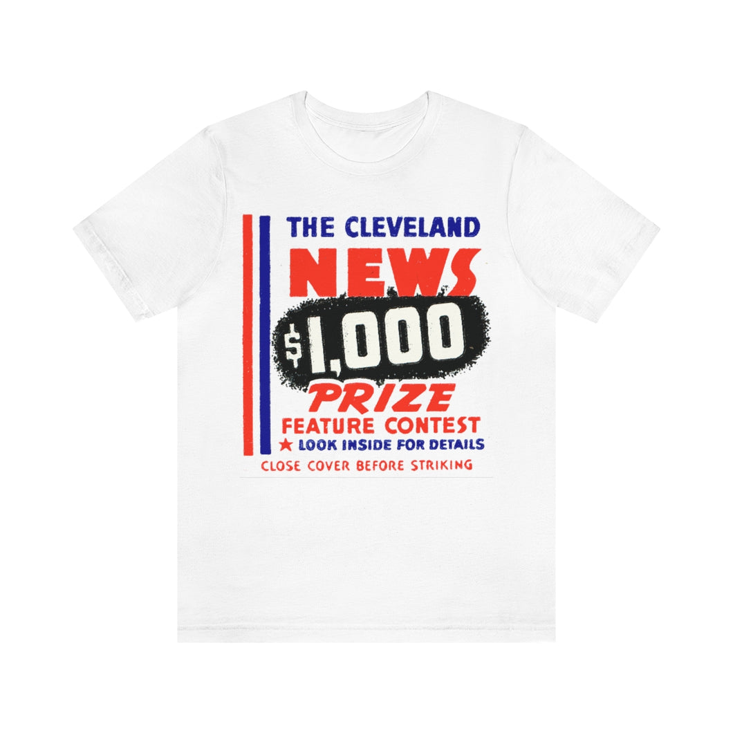 Cleveland News $1000 Prize Vintage Ad T-shirt